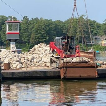 Dock and seawall